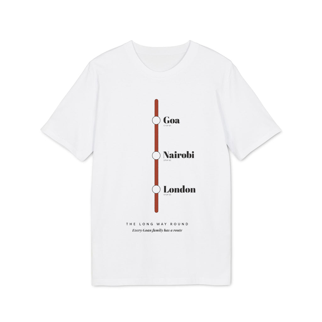 Routes Tee — Goa–Nairobi–London